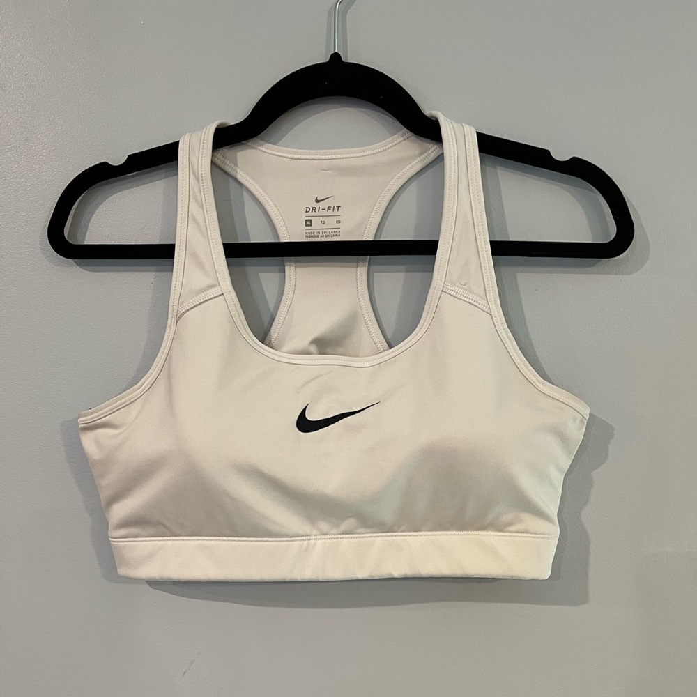 NIKE DRI-FIT white Razorback sports bra size XL